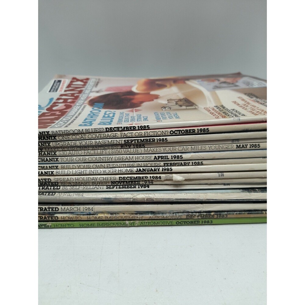 Lot of 15 Home Mechanix 1983 - 1985 Magazine build Construction Remodeling